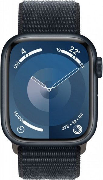 Apple Watch Series 9 Cellular Apple Uyumlu WatchOS Su Geçirmez 41 mm Örgü Kordon Kare Unisex Sim Kartlı Akıllı Saat Siyah