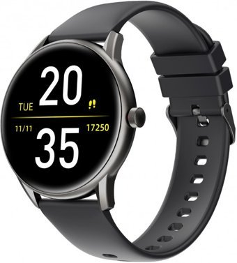 Wiwu SW04 Su Geçirmez 42.4 mm Silikon Kordon Daire Unisex Akıllı Saat Siyah