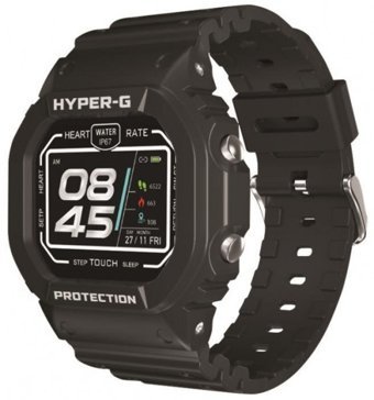 Polosmart PSSW08 Su Geçirmez TPU Kordon Kare Unisex Akıllı Saat Siyah