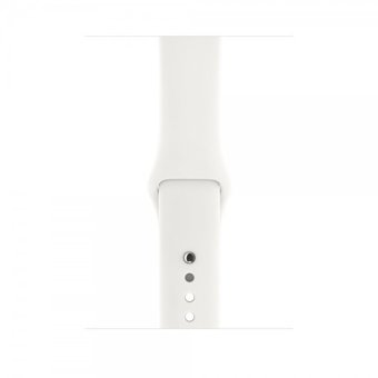 Apple Watch Series 3 Apple Uyumlu WatchOS Su Geçirmez 42 mm Fluoro Elastomer Kauçuk Kordon Kare Unisex Akıllı Saat Beyaz