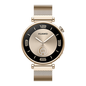 Huawei Watch GT 4 (55020BJA) HarmonyOS Su Geçirmez 41.3 mm Metal Örgü Kordon Daire Unisex Akıllı Saat Altın