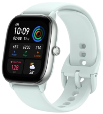 Amazfit GTS 4 Mini Su Geçirmez 41.8 mm Silikon Kordon Kare Unisex Akıllı Saat Beyaz