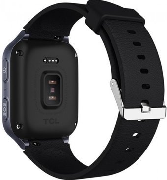 TCL Movetime MT43A (MT43AX) Su Geçirmez 45 mm Silikon Kordon Kare Kameralı Unisex Sim Kartlı Akıllı Saat Siyah