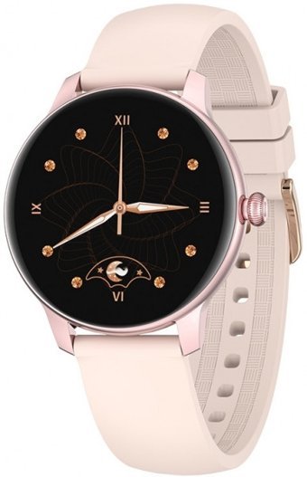 Imilab W11 Su Geçirmez Silikon Kordon Daire Unisex Akıllı Saat Pembe