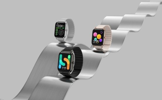 Haylou RS4 Plus Su Geçirmez 45.2 mm Paslanmaz Çelik Kordon Kare Unisex Akıllı Saat Siyah