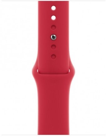 Apple Watch Series 7 Cellular Apple Uyumlu WatchOS Su Geçirmez 45 mm Fluoro Elastomer Kauçuk Kordon Kare Unisex Sim Kartlı Akıllı Saat Kırmızı