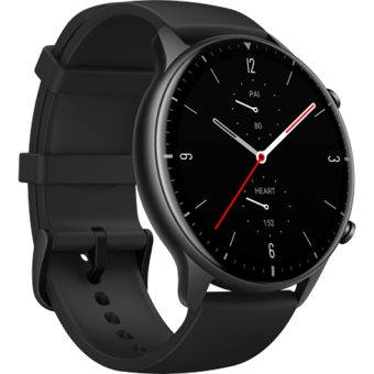 Amazfit GTR 2 Sport Su Geçirmez 46.4 mm Silikon Kordon Daire Unisex Akıllı Saat Siyah