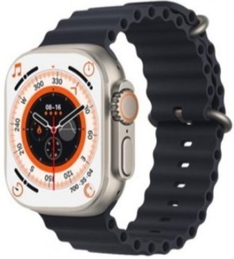 Torima T800 Ultra Silikon Kordon Kare Tansiyon Ölçen Unisex Akıllı Saat Siyah