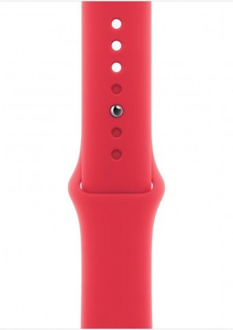 Apple Watch Series 9 Cellular Apple Uyumlu WatchOS Su Geçirmez 45 mm Fluoro Elastomer Kauçuk Kordon Kare Unisex Sim Kartlı Akıllı Saat Kırmızı