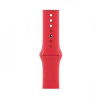 Apple Watch Series 6 Apple Uyumlu WatchOS Su Geçirmez 44 mm Silikon Kordon Kare Unisex Akıllı Saat Kırmızı