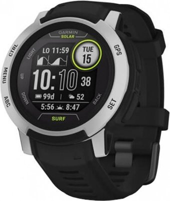 Garmin Instinct 2 Solar Surf (010-02627-05) Su Geçirmez 45 mm Silikon Kordon Daire Unisex Akıllı Saat Siyah