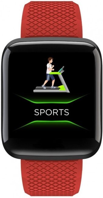 Polosmart PSSW11 42 mm Kordon Kare Unisex Akıllı Saat Kırmızı