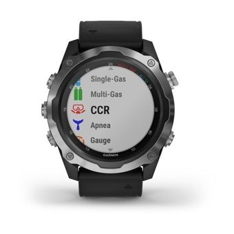Garmin Descent Mk2 (010-02132-00) Su Geçirmez 52 mm Silikon Kordon Daire Unisex Akıllı Saat Siyah