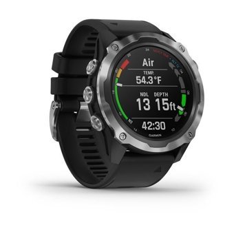 Garmin Descent Mk2 (010-02132-00) Su Geçirmez 52 mm Silikon Kordon Daire Unisex Akıllı Saat Siyah