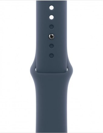 Apple Watch Series 9 Apple Uyumlu WatchOS Su Geçirmez 41 mm Fluoro Elastomer Kauçuk Kordon Kare Unisex Akıllı Saat Mavi