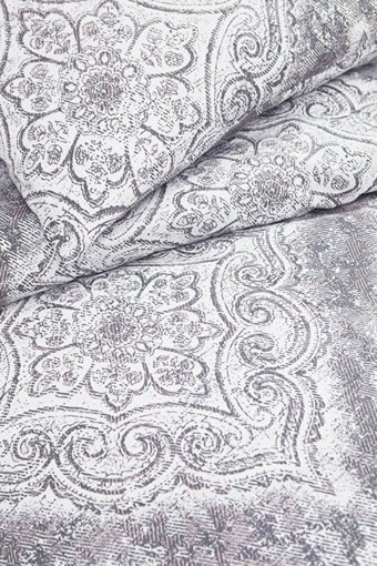 Luxart Pamuk Dört Mevsim 160 x 220 cm Lastikli Desenli Tek Kişilik Nevresim Takımı Açık Gri