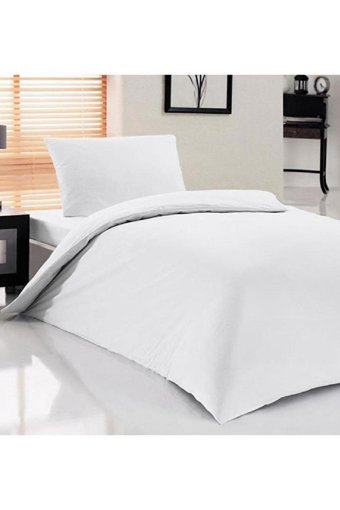Çeyiz Diyarı Pure Ranforce Dört Mevsim 160 x 200 cm Düz Tek Kişilik Nevresim Takımı Beyaz