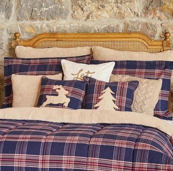 Karaca Home Pamuk Kışlık 160 x 220 cm Çizgili Tek Kişilik Nevresim Takımı Lacivert