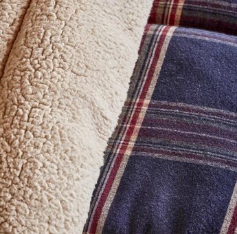 Karaca Home Pamuk Kışlık 160 x 220 cm Çizgili Tek Kişilik Nevresim Takımı Lacivert
