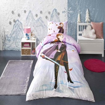 Nevresim Dünyası Ranforce Dört Mevsim 160 x 220 cm Lastikli Desenli Tek Kişilik Nevresim Takımı Pembe