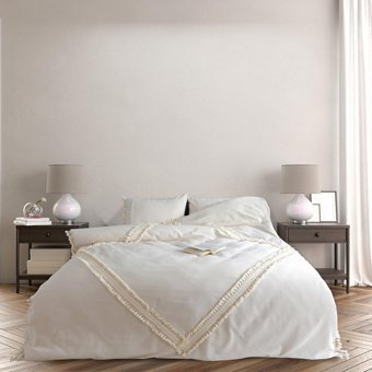 Ndc Home Keten Yazlık 160 x 220 cm Modern Tek Kişilik Nevresim Takımı Ekru