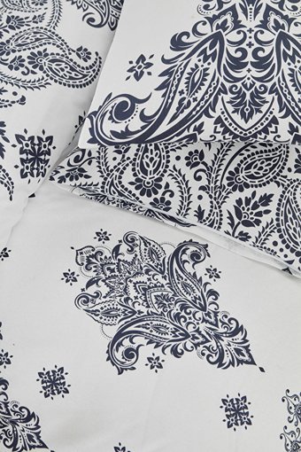 Mislina Home Pamuk Kışlık 160 x 220 cm Etnik Tek Kişilik Nevresim Takımı Beyaz Siyah