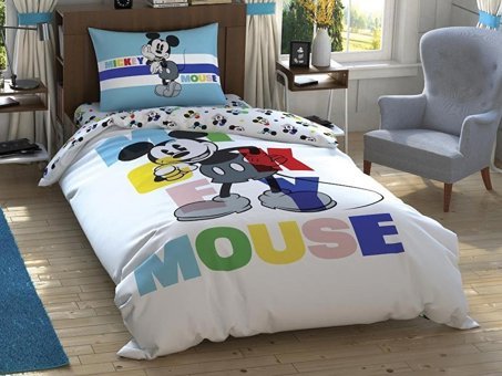 Nevresim Dünyası Ranforce Dört Mevsim 160 x 220 cm Lastikli Desenli Tek Kişilik Nevresim Takımı Mor