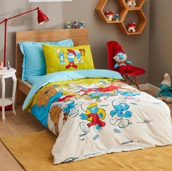 Karaca Home Pamuk Dört Mevsim 160 x 220 cm Lastikli Çizgi Kahraman Tek Kişilik Nevresim Takımı Çok Renkli