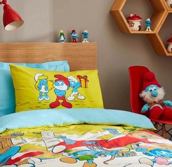 Karaca Home Pamuk Dört Mevsim 160 x 220 cm Lastikli Çizgi Kahraman Tek Kişilik Nevresim Takımı Çok Renkli