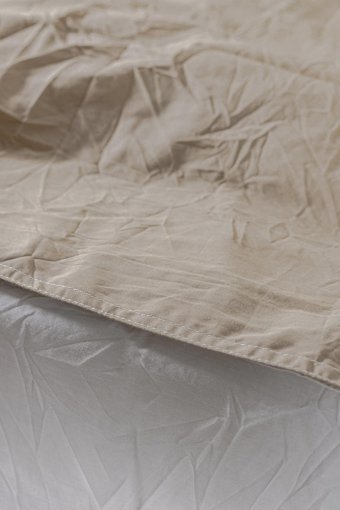 Ecocotton Pamuk Dört Mevsim 160 x 220 cm Düz Tek Kişilik Nevresim Takımı Bej