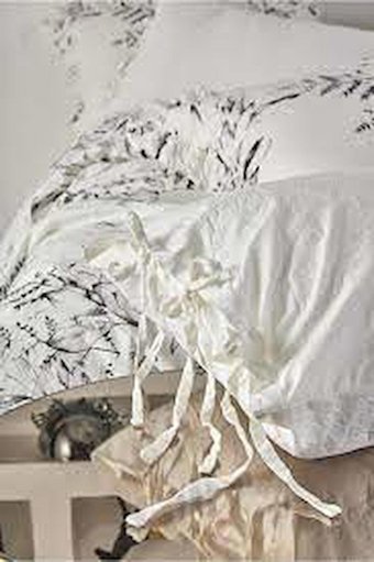 Ecocotton Pamuk Dört Mevsim 160 x 220 cm Yaprak Tek Kişilik Nevresim Takımı Bej Siyah