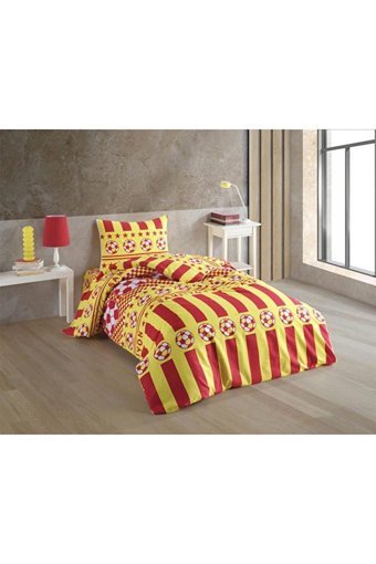 Çeyiz Diyarı Kışlık 160 x 200 cm Taraftar Tek Kişilik Nevresim Takımı Kırmızı