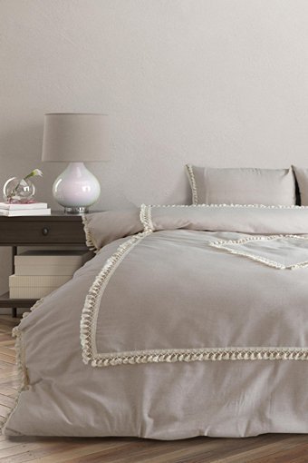 Ndc Home Keten Pamuk Dört Mevsim 160 x 220 cm Düz Tek Kişilik Nevresim Takımı Bej