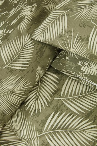Mislina Home Pamuk Polyester Dört Mevsim 160 x 220 cm Yaprak Tek Kişilik Nevresim Takımı Yeşil