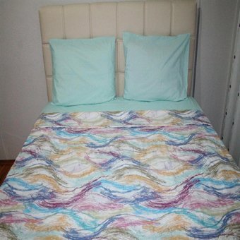 More Home Pamuk Dört Mevsim 160 x 220 cm Lastikli Çizgili Tek Kişilik Nevresim Takımı Yeşil