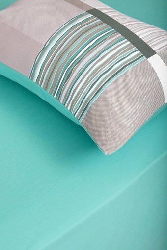 Depomaxx Ranforce Dört Mevsim 160 x 220 cm Ekoseli Tek Kişilik Nevresim Takımı Turkuaz