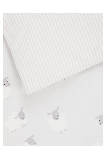 Mothercare Dört Mevsim 100 x 150 cm Hayvan Tek Kişilik Nevresim Takımı Beyaz