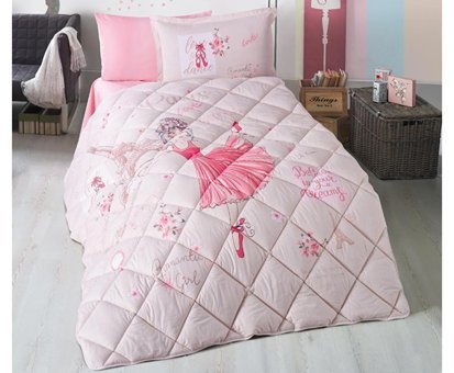 Nevresim Dünyası Ranforce Dört Mevsim 150 x 200 cm Çizgi Kahraman Tek Kişilik Nevresim Takımı Pembe