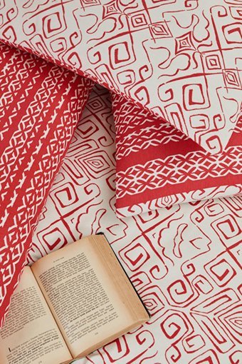 Mislina Home Pamuk Kışlık 160 x 220 cm Baskılı Tek Kişilik Nevresim Takımı Beyaz Kırmızı