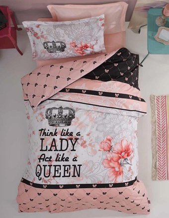 Soley Ranforce Kışlık 160 x 220 cm Genç Tek Kişilik Nevresim Takımı Pembe