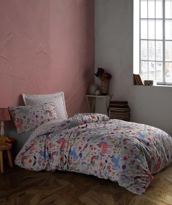 Soley Ranforce Kışlık 160 x 220 cm Genç Tek Kişilik Nevresim Takımı Beyaz