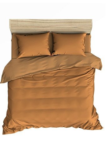 Makiteks Pamuk Kışlık 160 x 220 cm Düz Tek Kişilik Nevresim Takımı Kahverengi