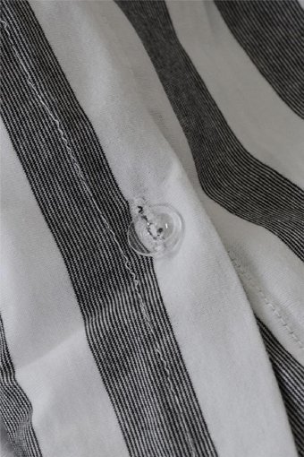Noblanc Pamuk Dört Mevsim 150 x 200 cm Çizgili Tek Kişilik Nevresim Takımı Beyaz Gri