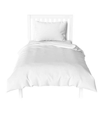 Makiteks Pamuk Dört Mevsim 160 x 220 cm Düz Tek Kişilik Nevresim Takımı Beyaz