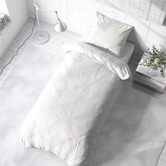 Makiteks Pamuk Dört Mevsim 160 x 220 cm Düz Tek Kişilik Nevresim Takımı Beyaz