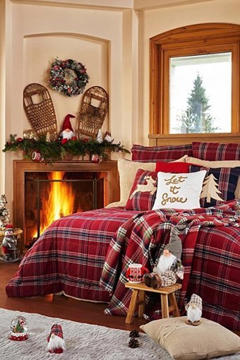 Karaca Home Pamuk Polyester Dört Mevsim 160 x 220 cm Ekoseli Tek Kişilik Nevresim Takımı Kırmızı