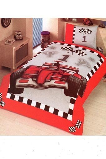 Makiteks Pamuk Dört Mevsim 160 x 220 cm Araba Tek Kişilik Nevresim Takımı Çok Renkli