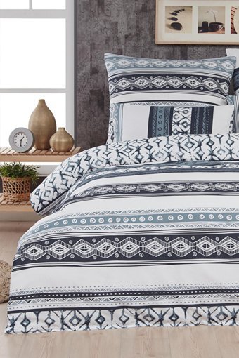 Mislina Home Pamuk Polyester Dört Mevsim 160 x 220 cm Desenli Tek Kişilik Nevresim Takımı Çok Renkli