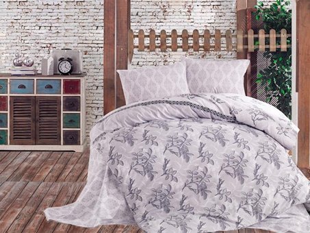 Komfort Home Ranforce Kışlık 160 x 220 cm Yaprak Tek Kişilik Nevresim Takımı Beyaz