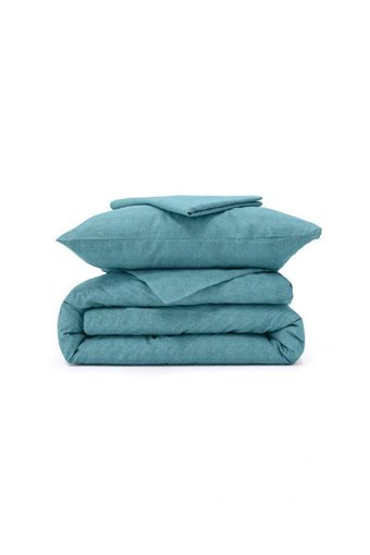 Favora Ranforce Dört Mevsim 160 x 220 cm Düz Tek Kişilik Nevresim Takımı Turkuaz